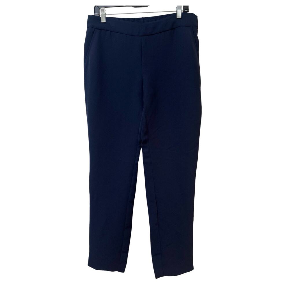 Cabi Womens High Rise Pull On Trouser Pants‎ Size 8 Navy Office Career Mature